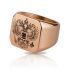 Купить мужской перстень-печатка из стали TATIC RSS-0322 цвета розового золота оптом от 760 руб.