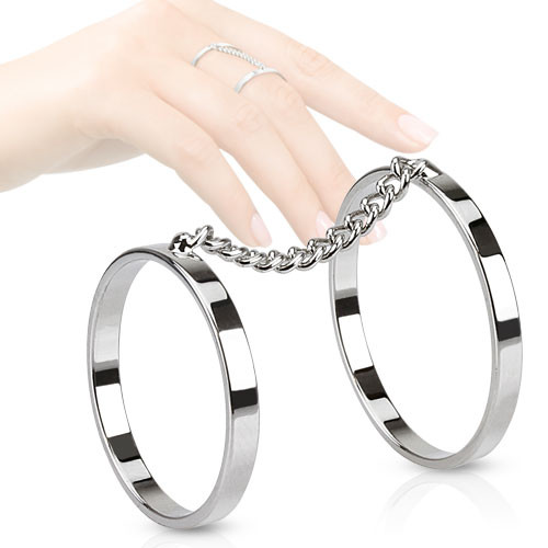 Купить кольцо TATIC R-A021 двойное оптом от 370 руб.