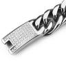 Купить мужской панцирный браслет-цепь из стали Everiot SB-MJ-2016 с фианитами оптом от 2 600 руб.