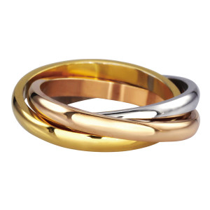 Тройное кольцо в стиле Тринити Everiot AAB-872RSS из стали