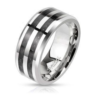 Купить кольцо из стали SPIKES "Carbon" мужское R-M2686K оптом от 400 руб.