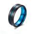 Купить кольцо из стали TATIC RSS-0019 черное матовое, с синим покрытием внутри оптом от 500 руб.