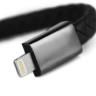 Купить мужской браслет-кабель Lightning для iPhone Everiot CB-MJ-0001-lightning из кожи оптом от 990 руб.