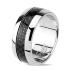 Купить кольцо из стали SPIKES "Carbon" R-M0004M с карбоновой вставкой оптом от 480 руб.