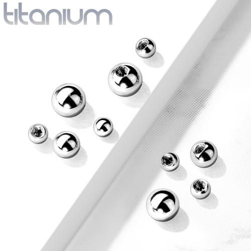 Купить пара сменных титановых шариков PiercedFish QXTB01P накрутки для пирсинга оптом от 290 руб.
