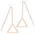 Серьги-протяжки (серьги-цепочки) из стали SPE-XP-1330 в форме треугольников