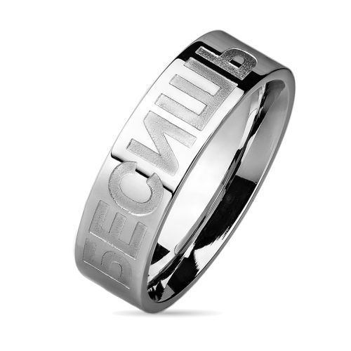 Купить кольцо из стали TATIC RSS-7537 с прикольной надписью "Бесишь" оптом от 870 руб.