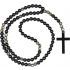 Купить мужские бусы розарий Everiot Select LNS-3096 из агата и гелиотиса со стальным крестом оптом от 4 200 руб.