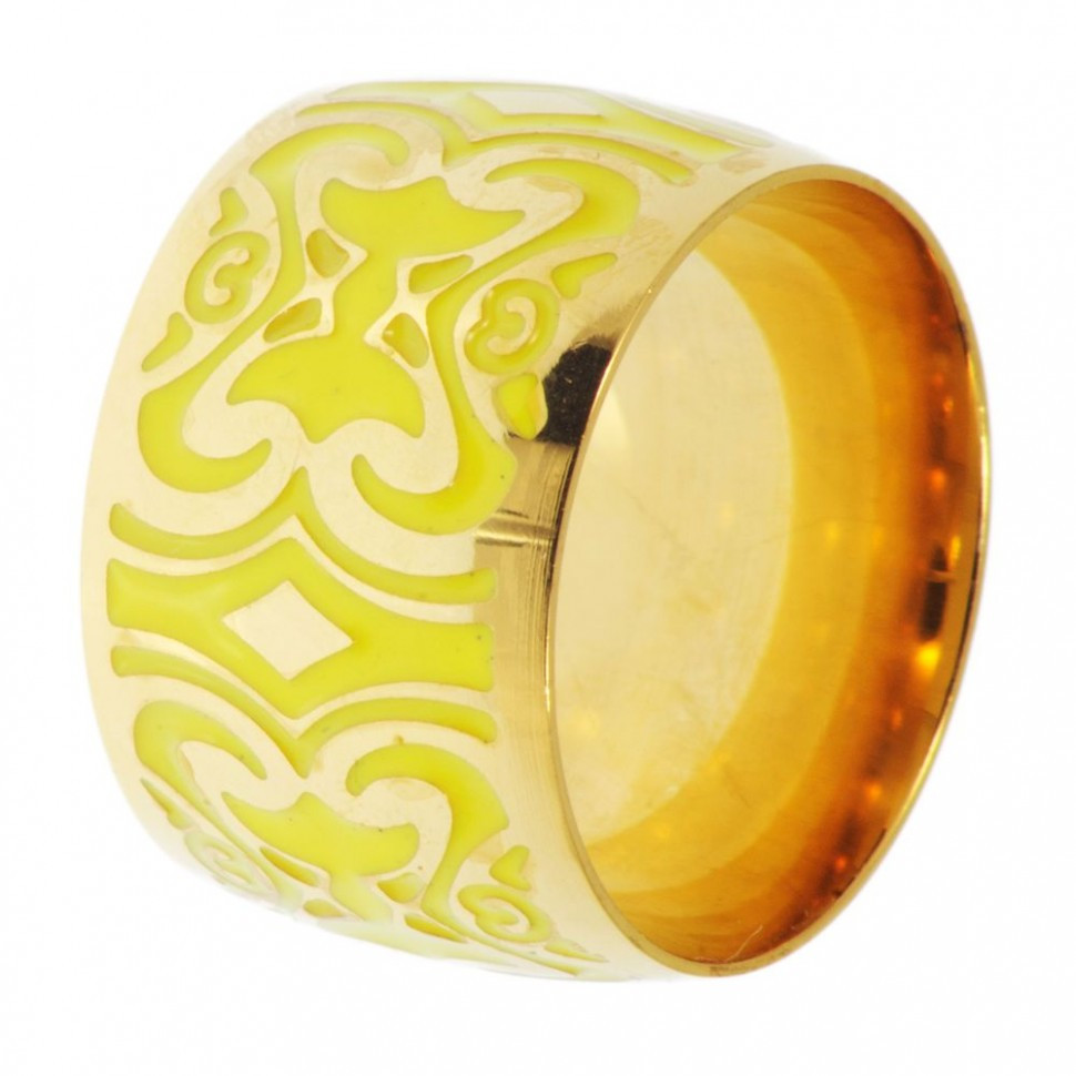 Купить широкое женское кольцо Soul Stories R-0229412 из стали с акриловым узором оптом от 670 руб.