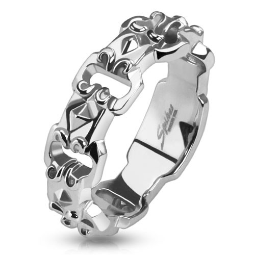 Купить кольцо мужское из стали Spikes R-Q9018 в виде браслета оптом от 980 руб.