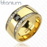Купить мужское кольцо из титана Spikes R-TI-2435 с фианитами оптом от 1 080 руб.