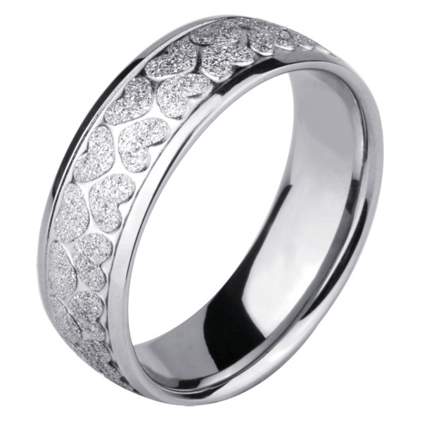 Купить кольцо из стали Everiot AAB-05RSSD с сердечками оптом от 670 руб.