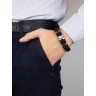 Купить черный кожаный мужской браслет Everiot SP-MJ-1504 оптом от 1 040 руб.
