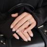 Купить женское кольцо дорожка из стали TATIC RSS-6709 покрытие розовое золото, с фианитами оптом от 2 300 руб.