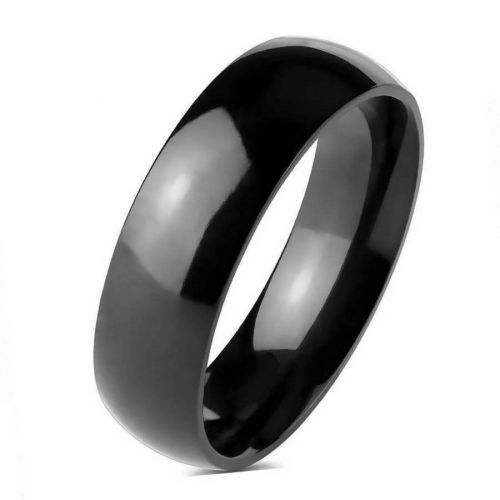 Купить кольцо из стали TATIC RSS-0003 классическое черное оптом от 500 руб.