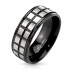 Купить мужское кольцо из стали Spikes --R-M3893K с объёмным рисунком-клеткой оптом от 470 руб.