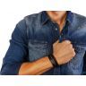 Купить черный мужской кожаный браслет-намотка в два оборота Local League CS-LBM445 оптом от 1 260 руб.