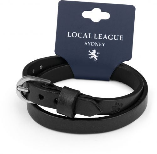 Купить черный мужской кожаный браслет-намотка в два оборота Local League CS-LBM445 оптом от 1 260 руб.