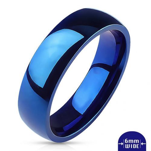 Купить кольцо из стали TATIC RSS-0004 классическое синее оптом от 500 руб.