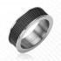 Купить мужское кольцо из титана Spikes --R-TI-3806B с рельефной поверхностью оптом от 610 руб.