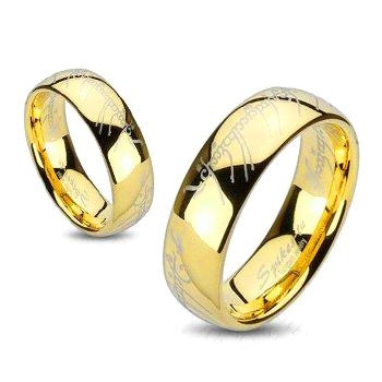 Купить кольцо Всевластия из карбида вольфрама Spikes/CARRAJI R-TU-131 золотистое оптом от 830 руб.