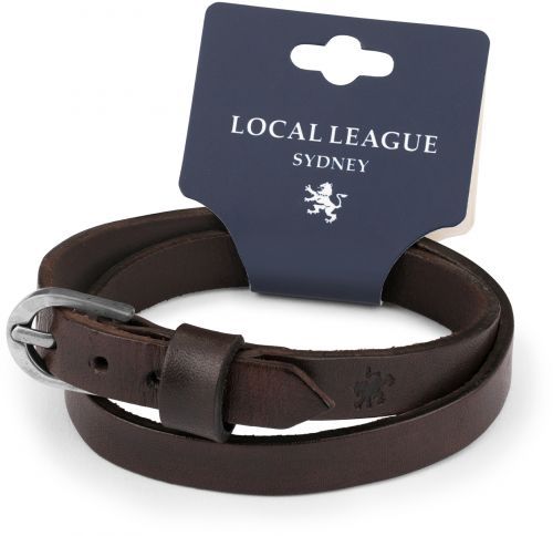 Купить коричневый мужской кожаный браслет-намотка в два оборота Local League CS-LBM446 оптом от 1 260 руб.