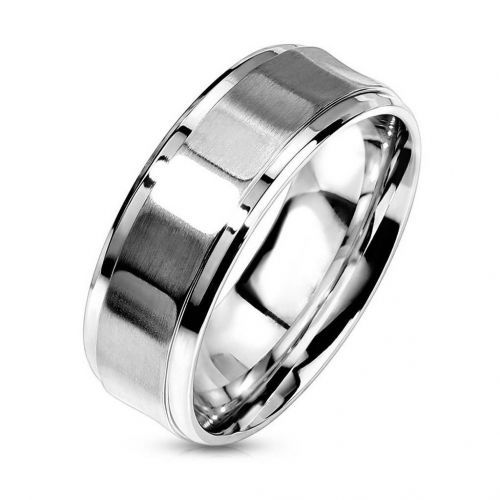 Купить мужское кольцо из стали TATIC RSS-7593 с матовой граненой поверхностью оптом от 450 руб.