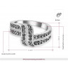 Купить кольцо ROZI RG-09325A с черными фианитами оптом от 510 руб.