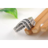 Купить кольцо ROZI RG-09325A с черными фианитами оптом от 510 руб.