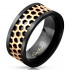 Купить мужское кольцо из стали с рельефной вставкой Spikes R-M4278  оптом от 430 руб.