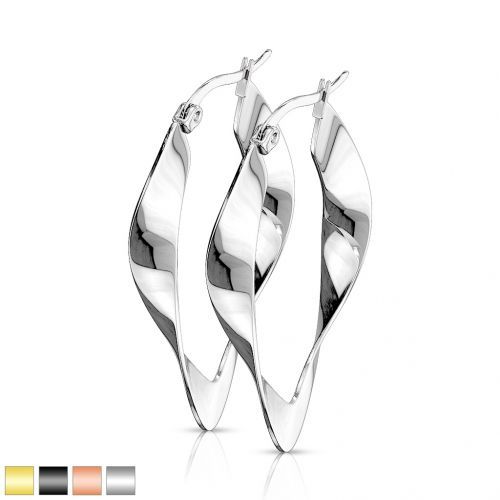 Купить овальные серьги-кольца TATIC SE3546 из ювелирной стали оптом от 560 руб.
