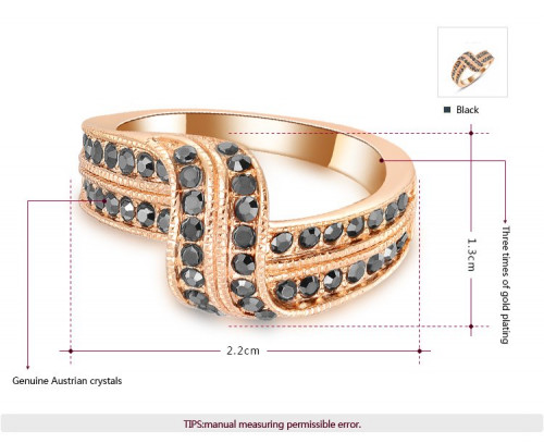 Купить кольцо ROZI RG-09325B с черными фианитами оптом от 510 руб.
