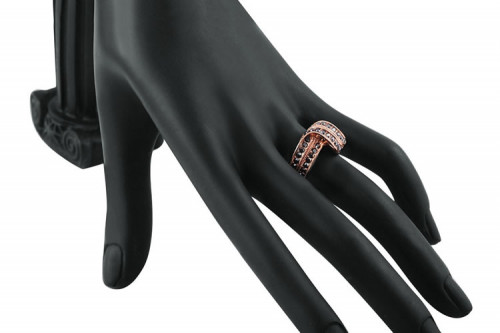 Купить кольцо ROZI RG-09325B с черными фианитами оптом от 510 руб.