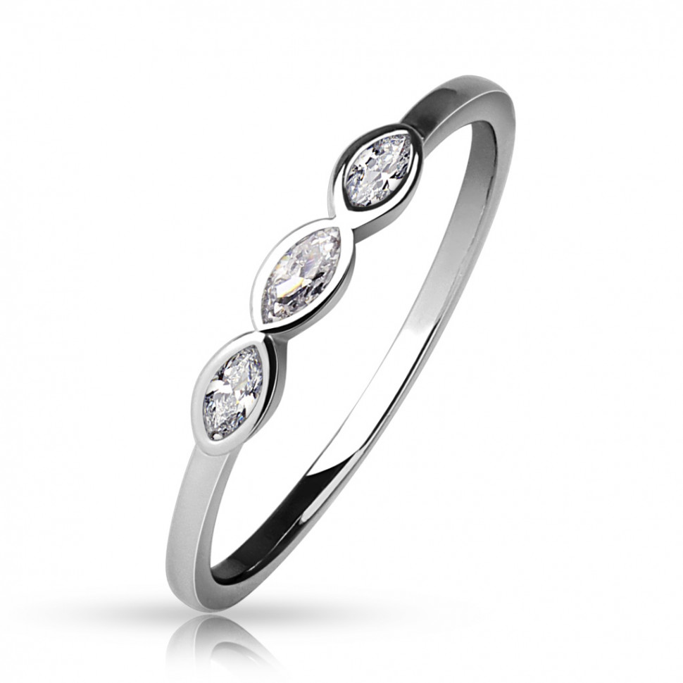 Купить кольцо TATIC R-B011 с декором из фианитов оптом от 410 руб.