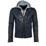 Купить винтажная мужская куртка с капюшоном GIPSY STEEP SF из темно-синей кожи оптом от 24 230 руб.