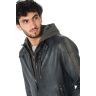 Купить винтажная мужская куртка с капюшоном GIPSY STEEP SF из темно-синей кожи оптом от 24 230 руб.