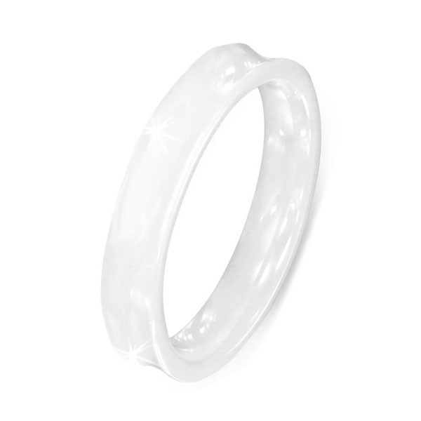 Купить тонкое женское кольцо из белой керамики Soul Stories CR-027 оптом от 790 руб.