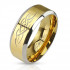 Купить кольцо мужское из стали Spikes R-M0029 трайбл с позолоченной полосой оптом от 340 руб.