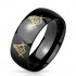 Купить мужское кольцо из стали TATIC R-M4896 черное с символом масонов "Циркуль и наугольник" оптом от 430 руб.