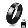 Купить черное кольцо TATIC RSS-4514 из нержавеющей стали, глянцевое оптом от 380 руб.