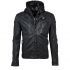Купить мужская кожаная куртка с капюшоном GIPSY ALEK W18 черная оптом от 24 230 руб.