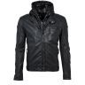 Купить мужская кожаная куртка с капюшоном GIPSY ALEK W18 черная оптом от 24 230 руб.