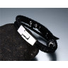 Купить браслет "Крылья" Everiot SP-XP-1027 кожаный черного цвета оптом от 480 руб.
