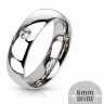 Купить кольцо из стали Spikes R011 с полированной поверхностью и фианитом по центру оптом от 390 руб.