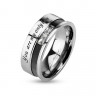 Купить кольцо из стали Spikes R-M2855 с романтичной надписью "You are my only love" оптом от 550 руб.