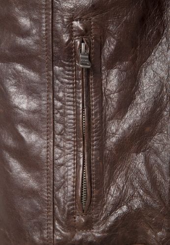 Купить мужская кожаная куртка с капюшоном GIPSY BIKO W09 коричневая оптом от 2 423 000 руб.