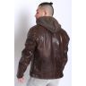 Купить мужская кожаная куртка с капюшоном GIPSY BIKO W09 коричневая оптом от 24 230 руб.