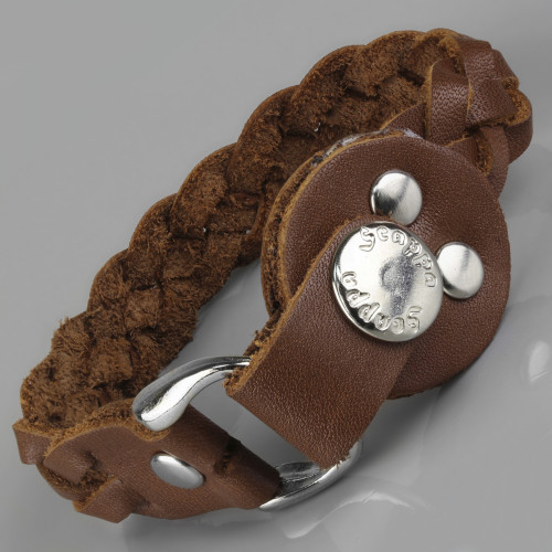 Купить кожаный браслет мужской Scappa D-300 коричневый оптом от 730 руб.