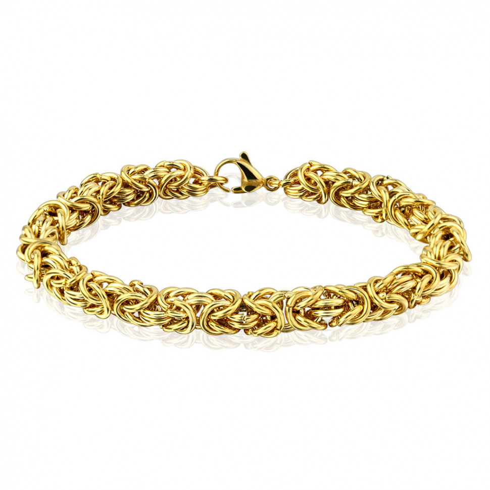 Золотой браслет плетение Византия