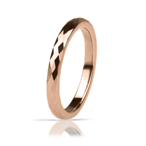 Купить кольцо из карбида вольфрама Lonti RTG-0019 (RTN-119) цвета розового золота оптом от 780 руб.